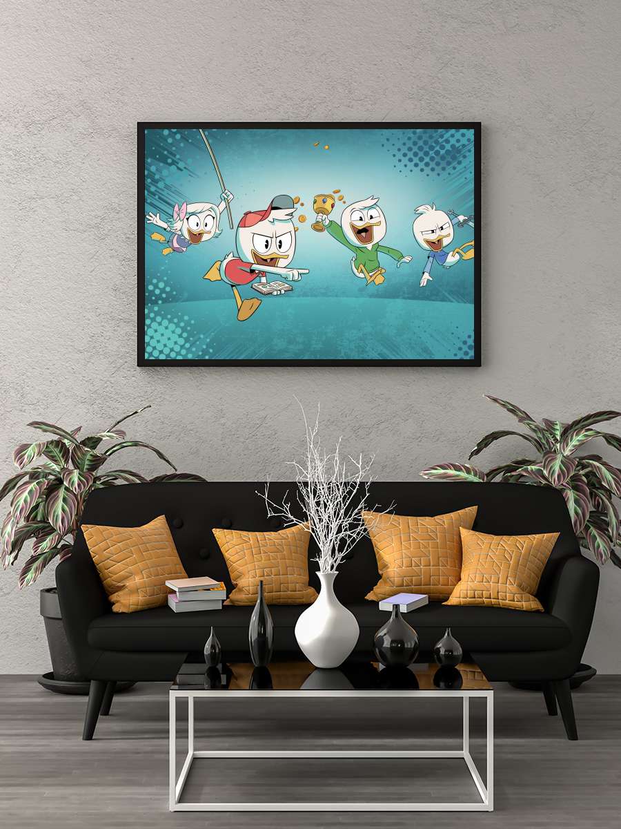 DuckTales Dizi Tablo Siyah Çerçeveli Dizi Poster Duvar Tablo