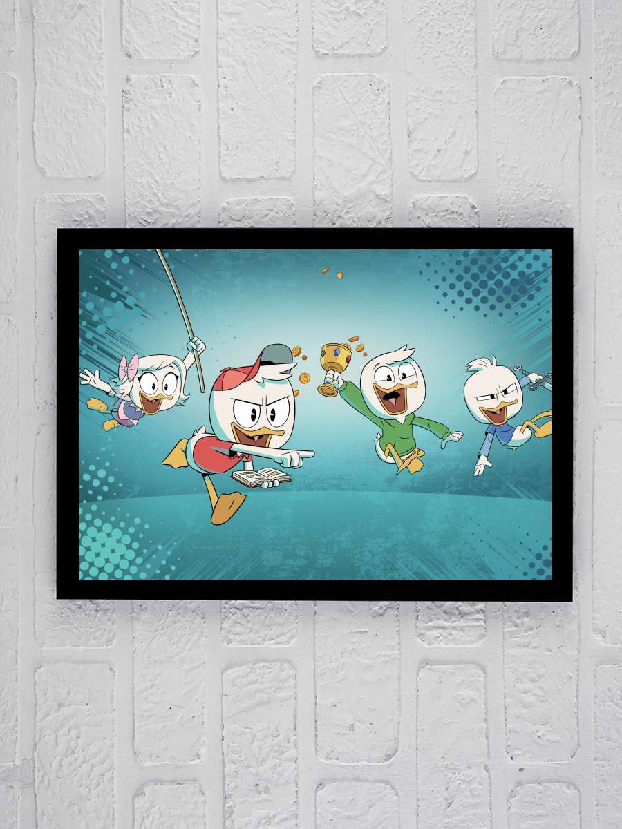 DuckTales Dizi Tablo Siyah Çerçeveli Dizi Poster Duvar Tablo