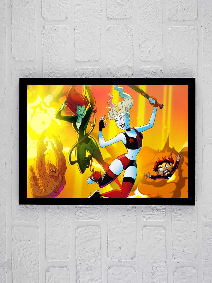 Harley Quinn Dizi Tablo Siyah Çerçeveli Dizi Poster Duvar Tablo