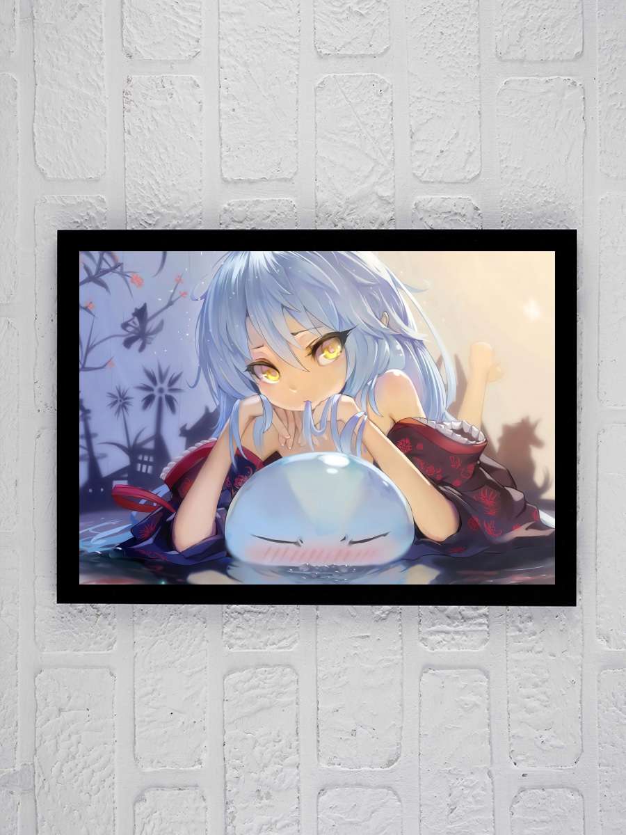 Tensei shitara Slime Datta Ken - 転生したらスライムだった件 Dizi Tablo Siyah Çerçeveli Dizi Poster Duvar Tablo