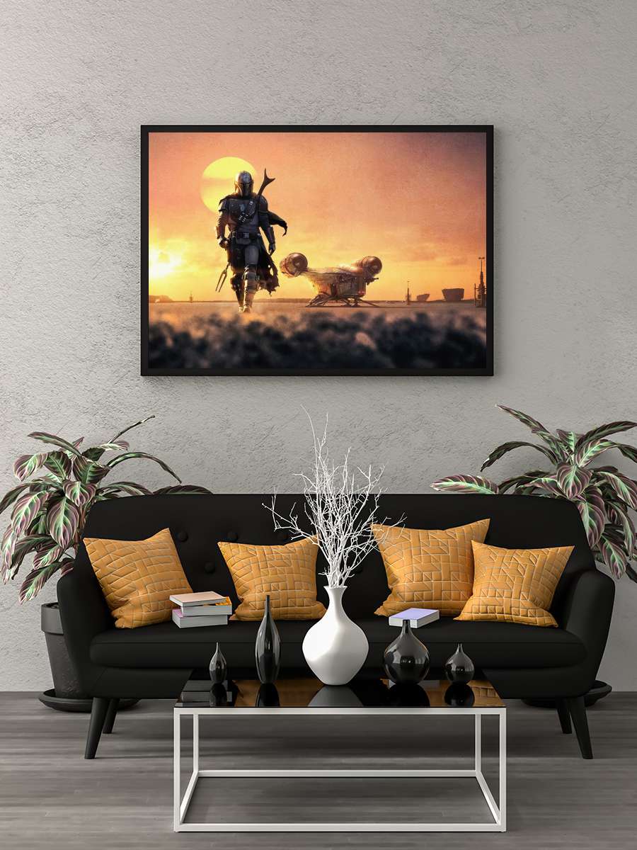 The Mandalorian Dizi Tablo Siyah Çerçeveli Dizi Poster Duvar Tablo