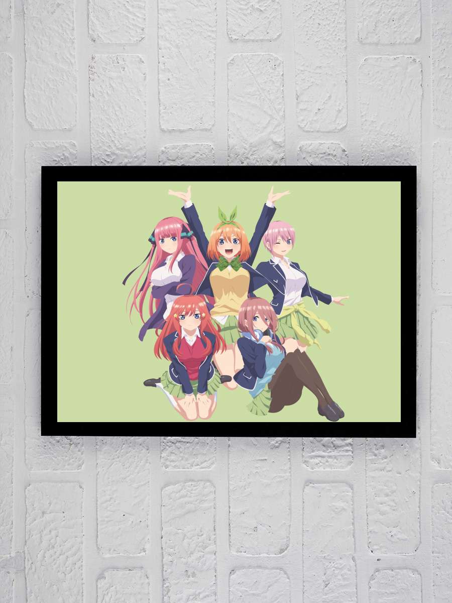 5-toubun no Hanayome - 五等分の花嫁 Dizi Tablo Siyah Çerçeveli Dizi Poster Duvar Tablo