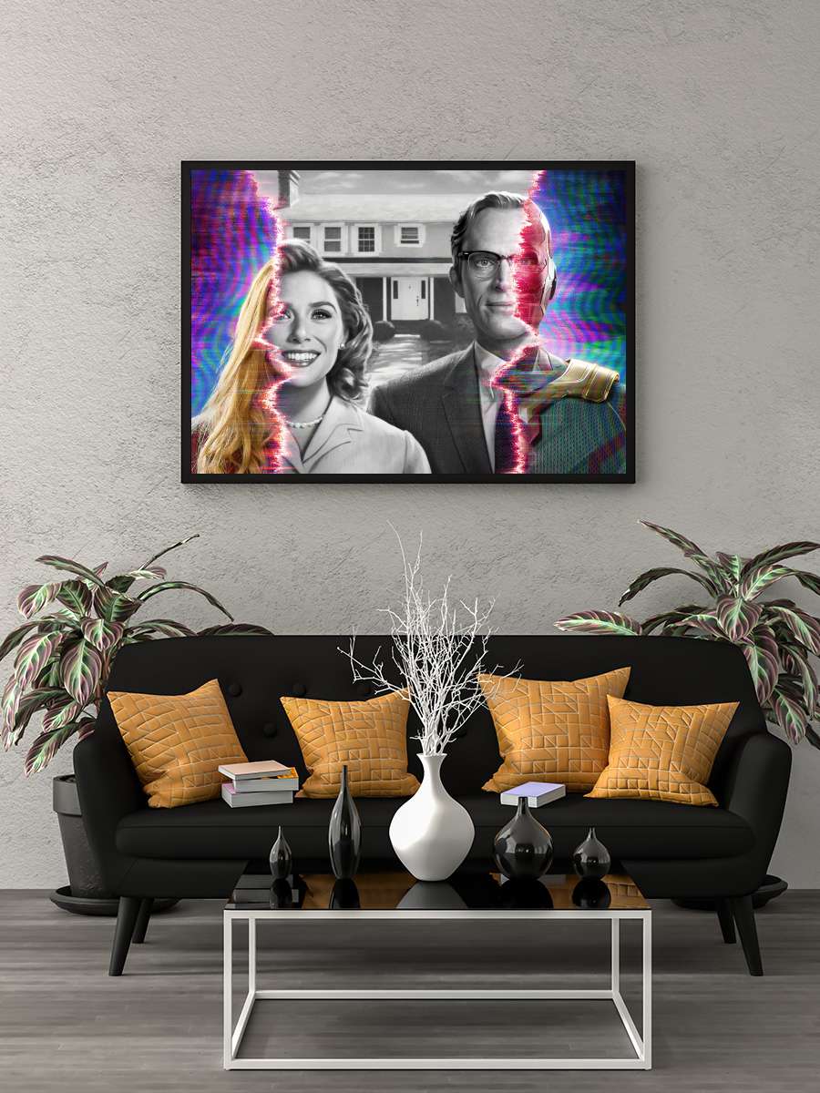 WandaVision Dizi Tablo Siyah Çerçeveli Dizi Poster Duvar Tablo