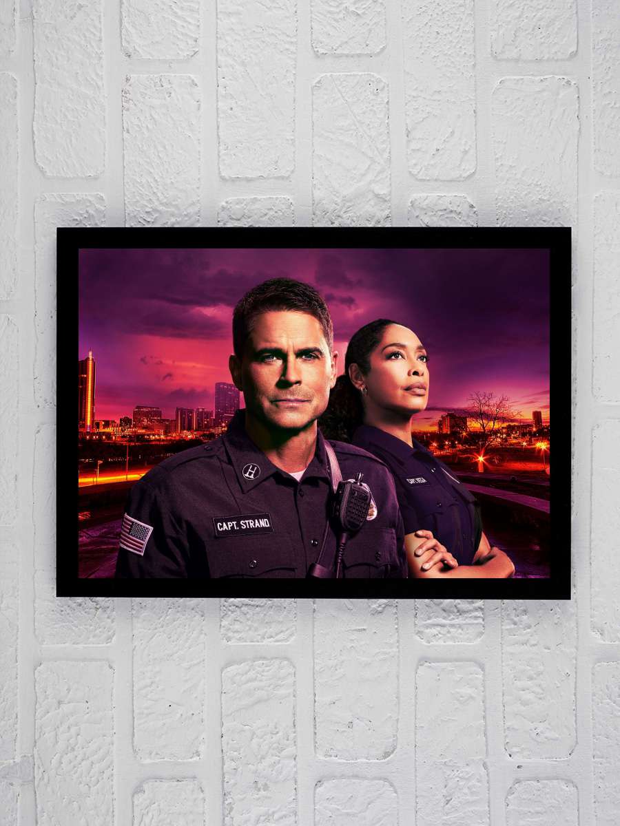 9-1-1: Lone Star Dizi Tablo Siyah Çerçeveli Dizi Poster Duvar Tablo