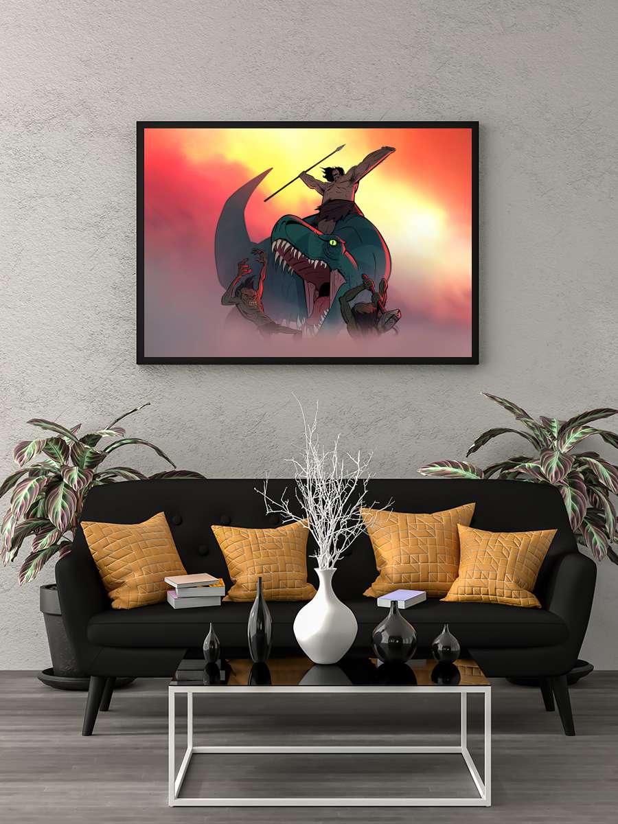 Primal Dizi Tablo Siyah Çerçeveli Dizi Poster Duvar Tablo