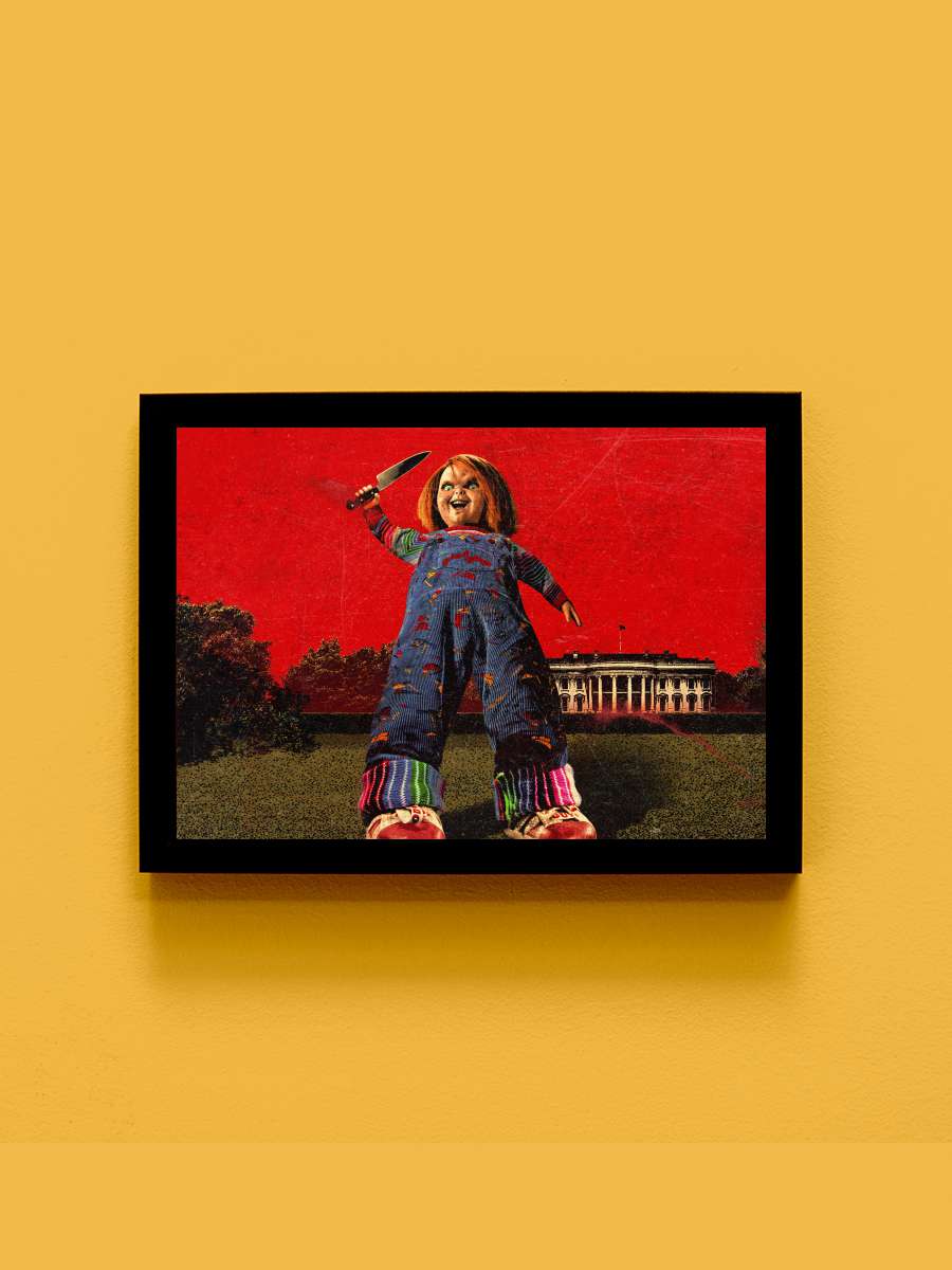 Chucky Dizi Tablo Siyah Çerçeveli Dizi Poster Duvar Tablo - En İyi Fiyatlarla