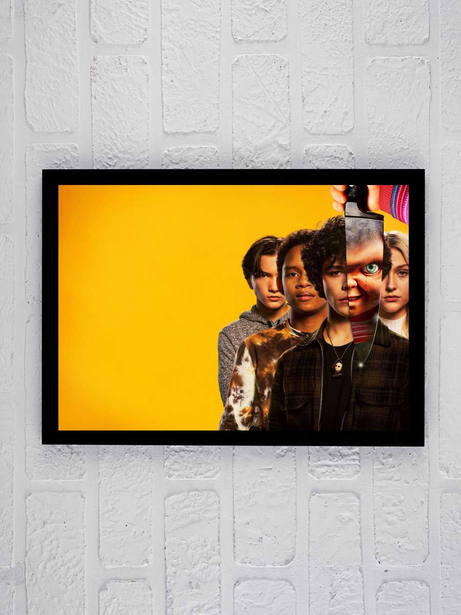 Chucky Dizi Tablo Siyah Çerçeveli Dizi Poster Duvar Tablo