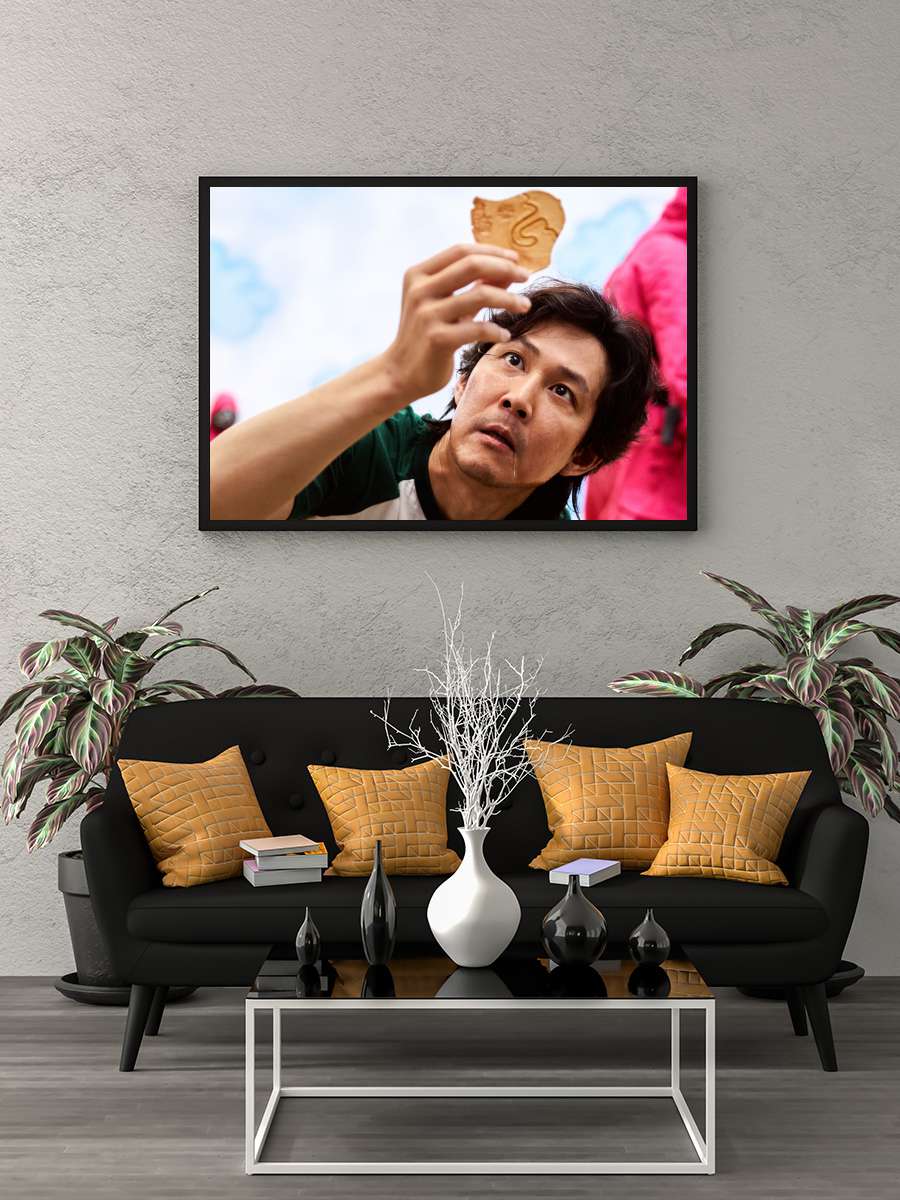 Squid Game - 오징어 게임 Dizi Tablo Siyah Çerçeveli Dizi Poster Duvar Tablo