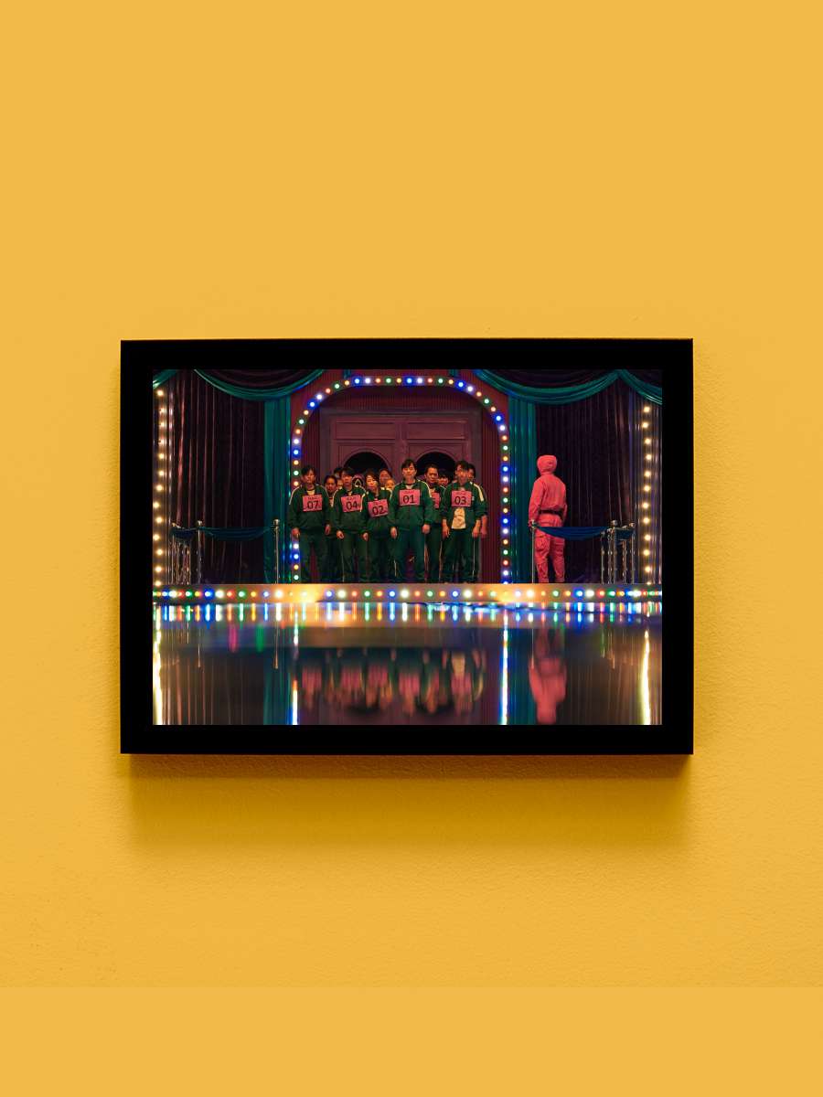 Squid Game - 오징어 게임 Dizi Tablo Siyah Çerçeveli Dizi Poster Duvar Tablo