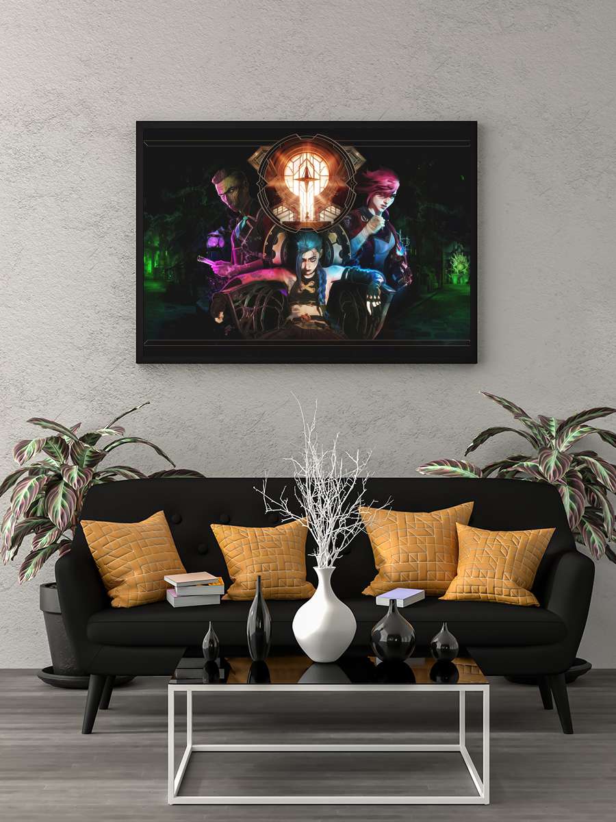 Arcane Dizi Tablo Siyah Çerçeveli Dizi Poster Duvar Tablo