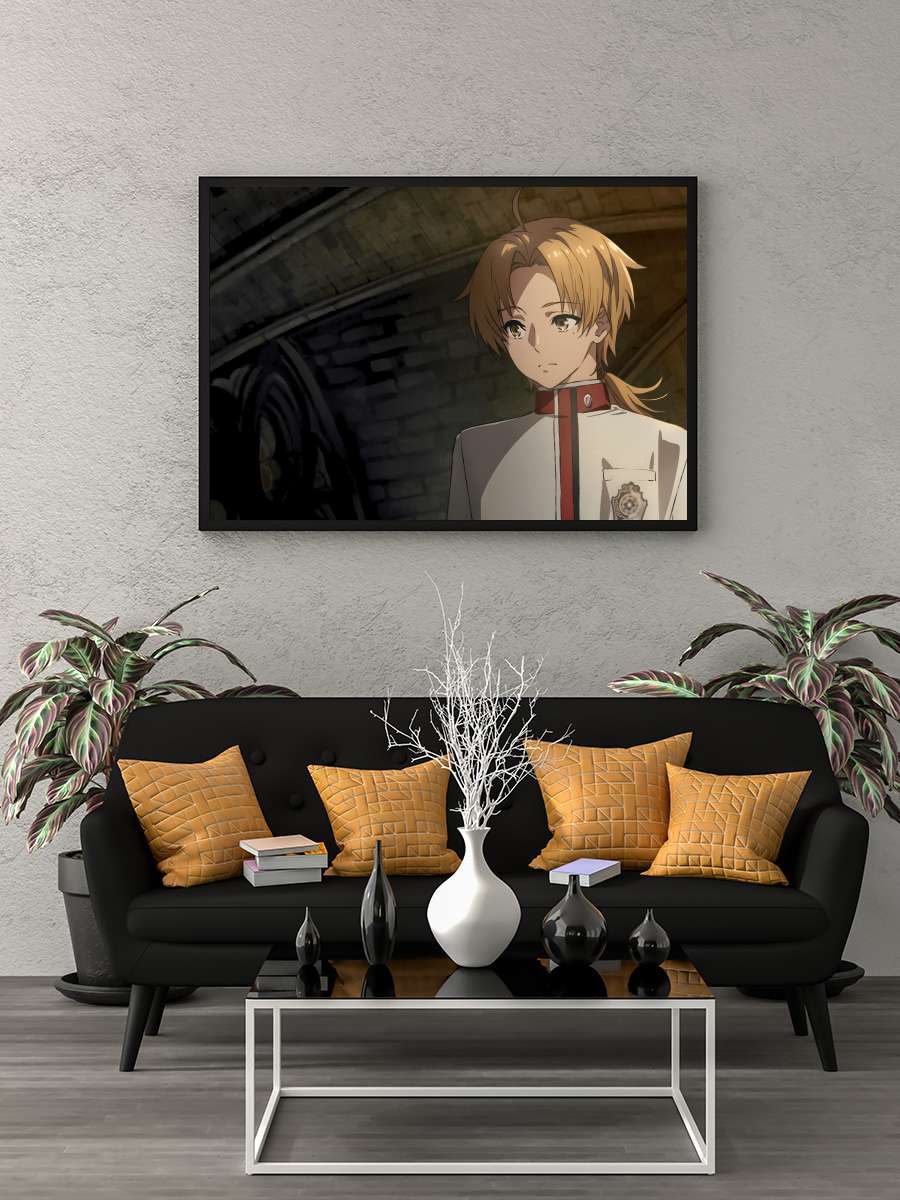 Mushoku Tensei: Isekai Ittara Honki Dasu - 無職転生 ～異世界行ったら本気だす～ Dizi Tablo Siyah Çerçeveli Dizi Poster Duvar Tablo