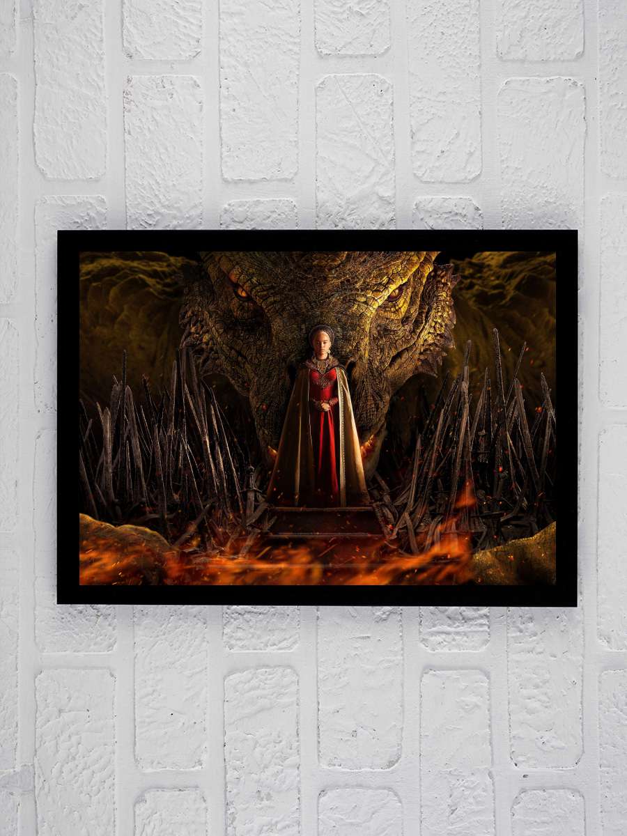 House of the Dragon Dizi Tablo Siyah Çerçeveli Dizi Poster Duvar Tablo