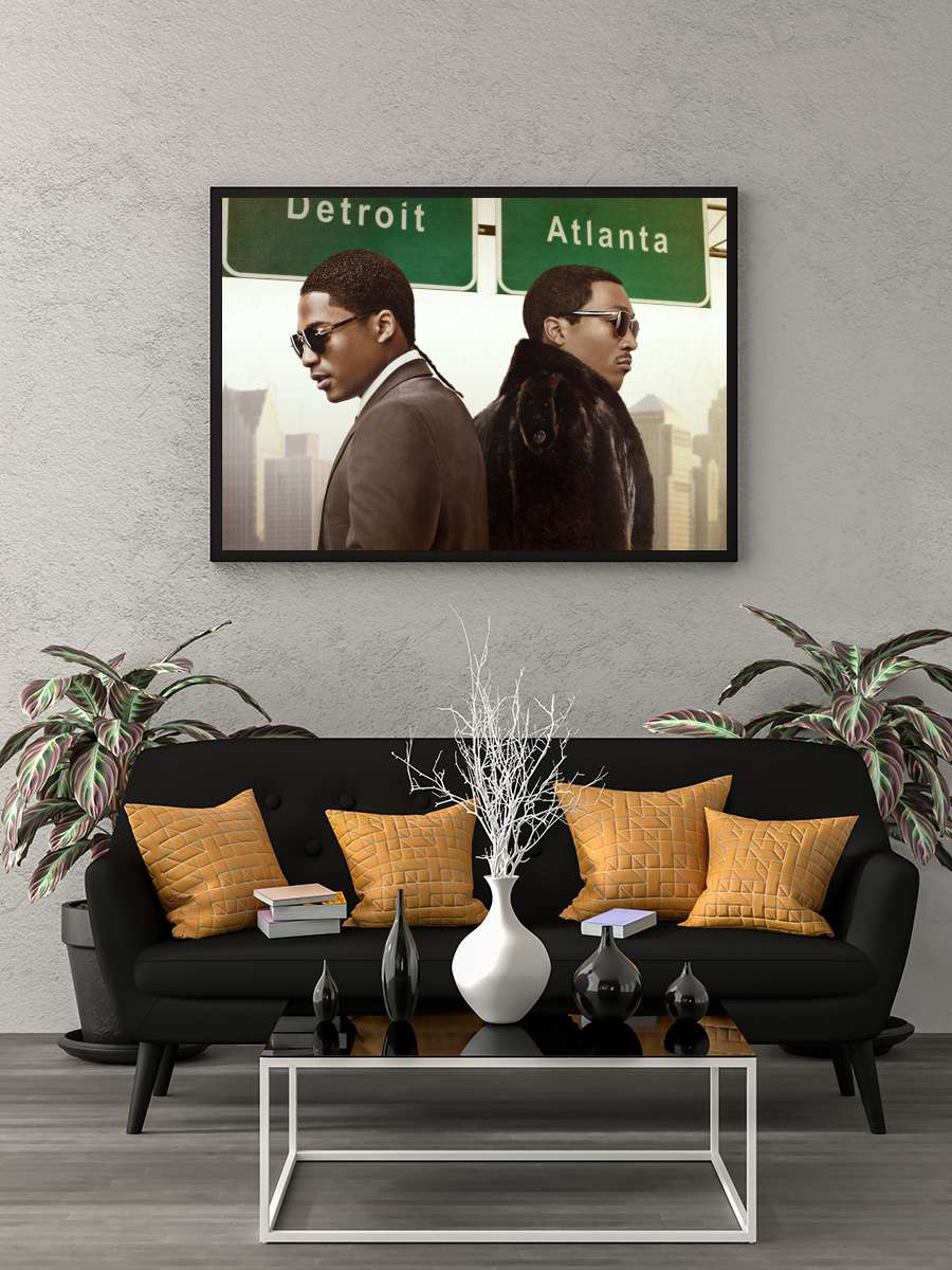 BMF Dizi Tablo Siyah Çerçeveli Dizi Poster Duvar Tablo