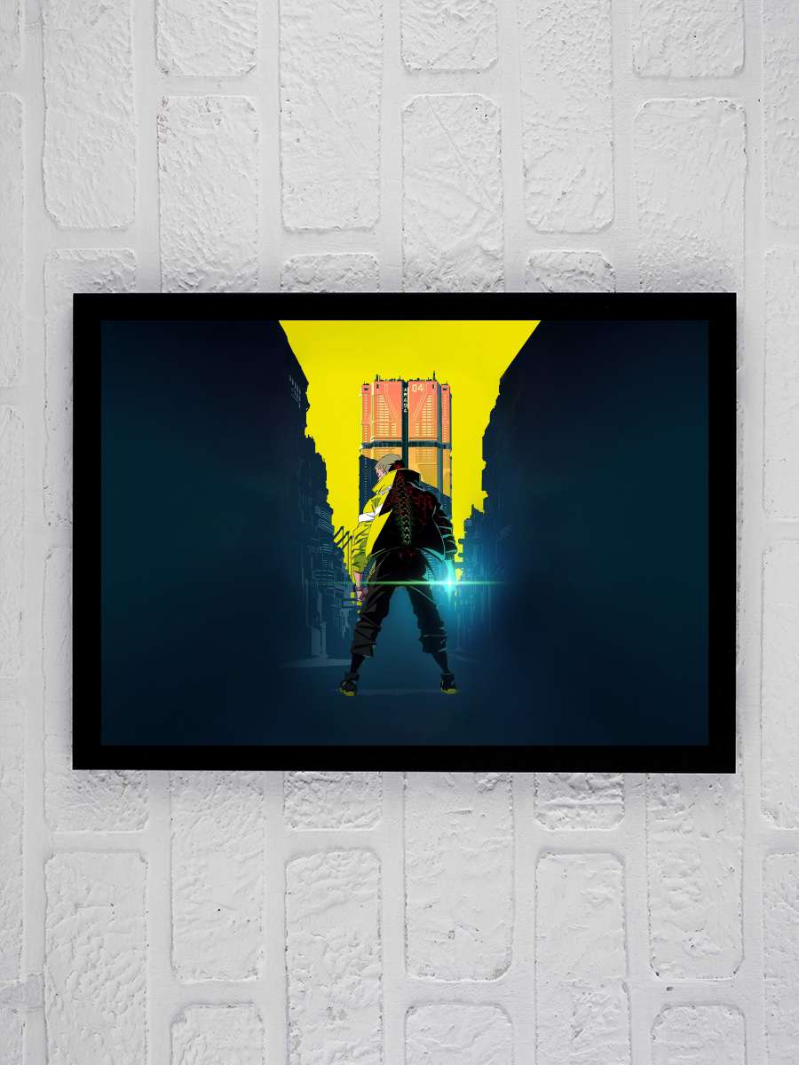 Cyberpunk: Edgerunners - サイバーパンク: エッジランナーズ Dizi Tablo Siyah Çerçeveli Dizi Poster Duvar Tablo