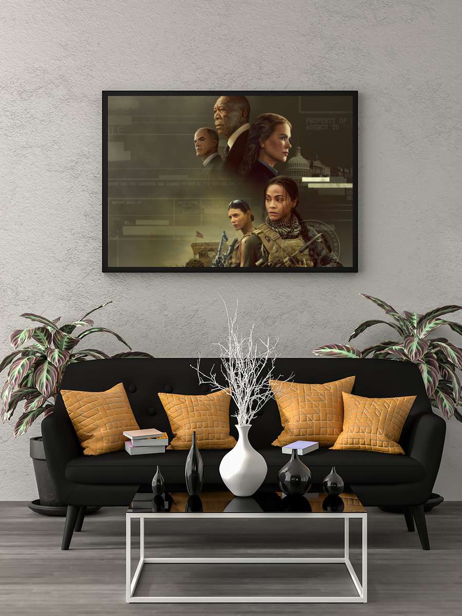 Lioness Dizi Tablo Siyah Çerçeveli Dizi Poster Duvar Tablo