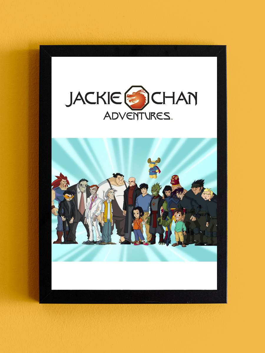 Jackie Chan Adventures Dizi Tablo Siyah Çerçeveli Dizi Poster Duvar Tablo