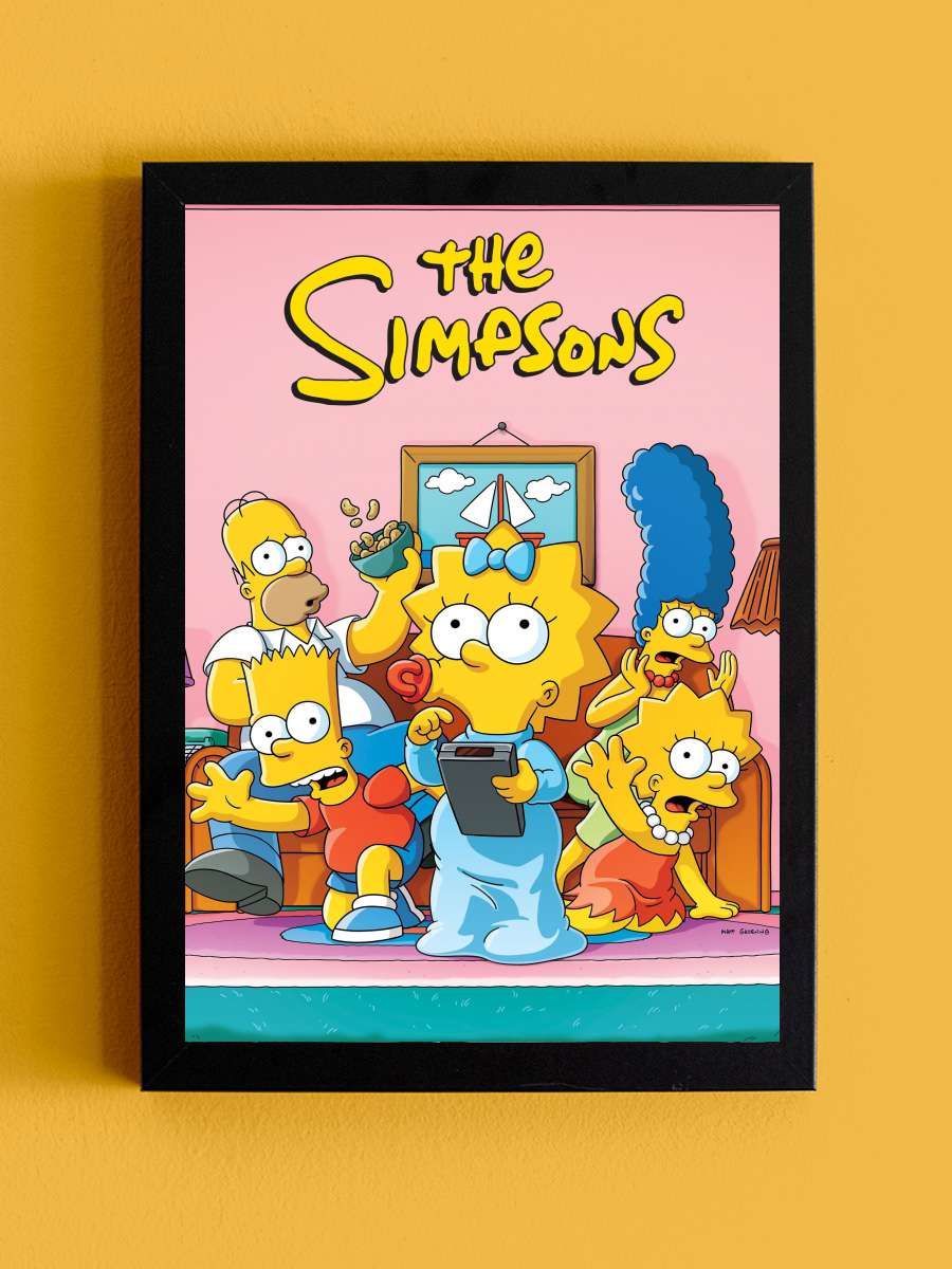 The Simpsons Dizi Tablo Siyah Çerçeveli Dizi Poster Duvar Tablo