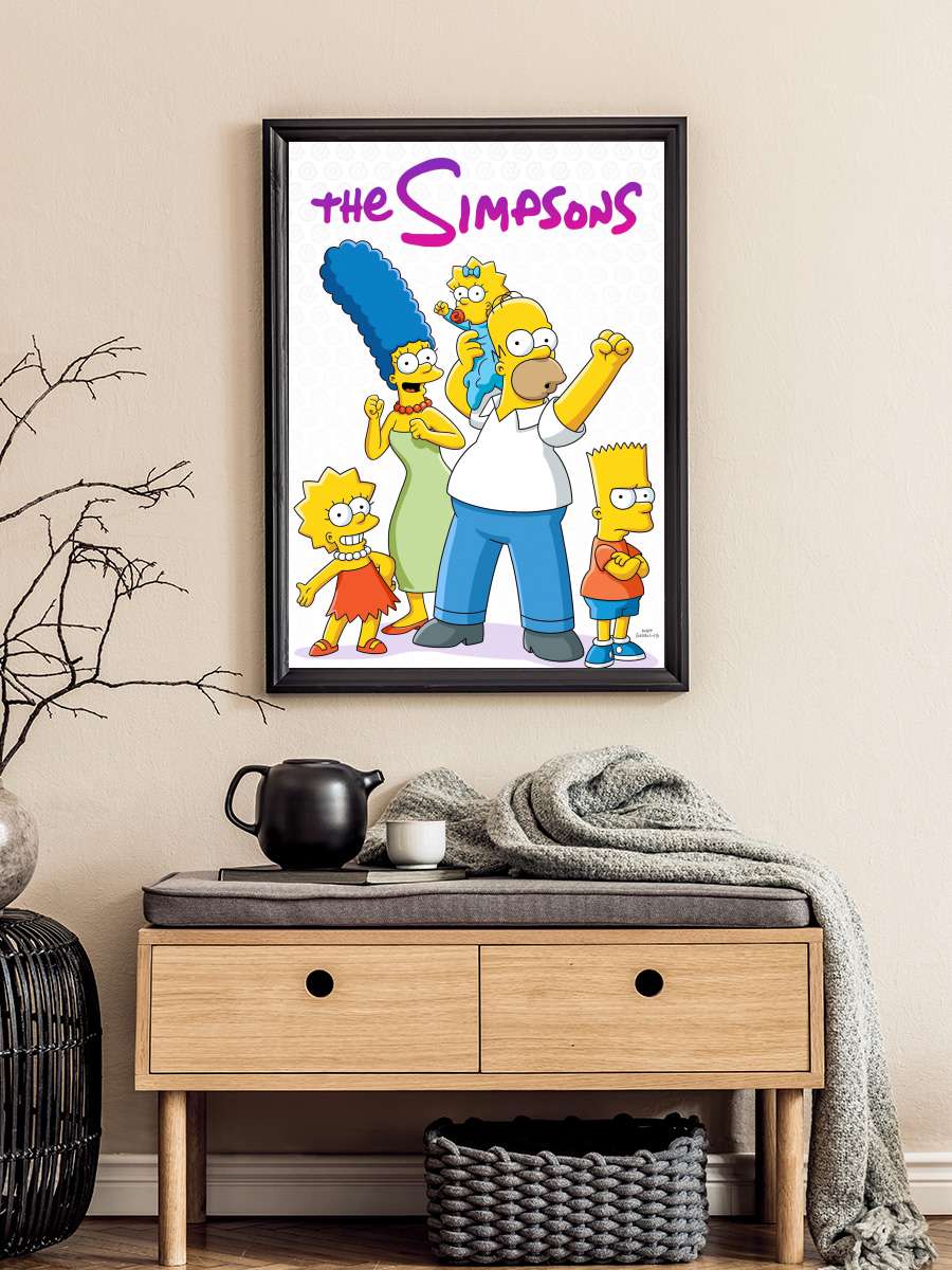 The Simpsons Dizi Tablo Siyah Çerçeveli Dizi Poster Duvar Tablo