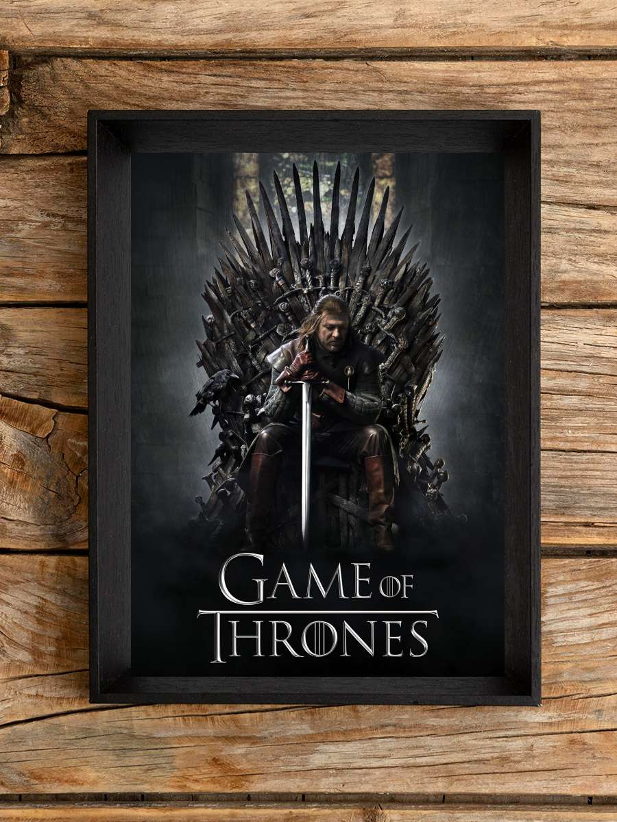 Game of Thrones Dizi Tablo Siyah Çerçeveli Dizi Poster Duvar Tablo