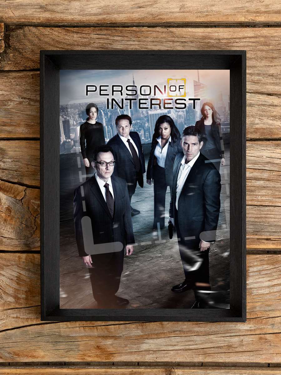 Person of Interest Dizi Tablo Siyah Çerçeveli Dizi Poster Duvar Tablo