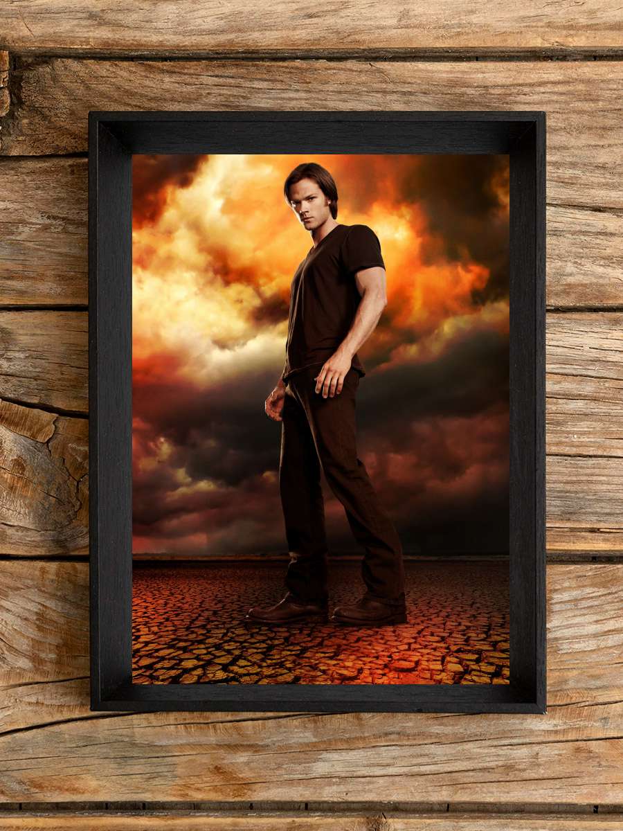 Supernatural Dizi Tablo Siyah Çerçeveli Dizi Poster Duvar Tablo