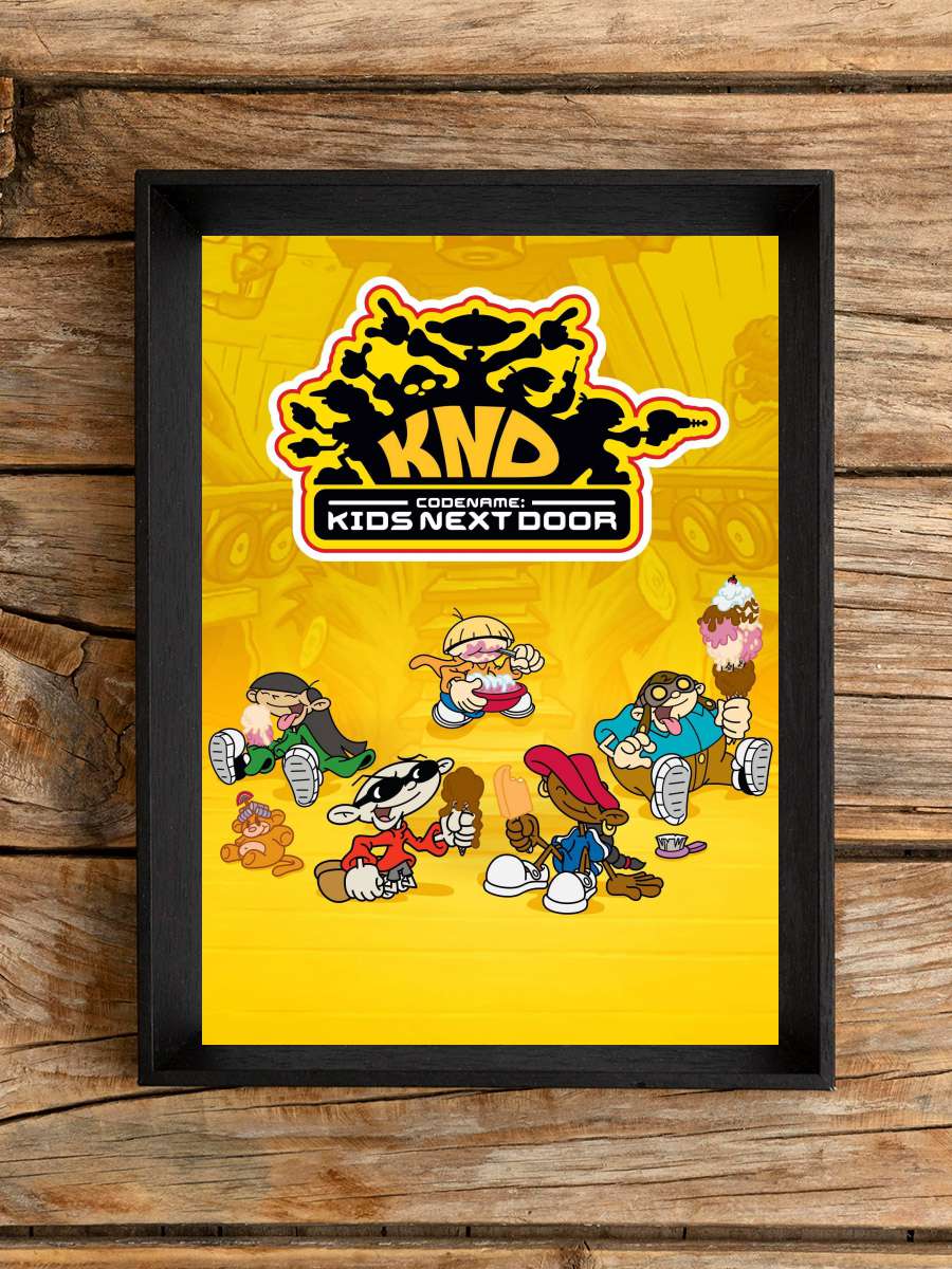 Kod Adı: Afacanlar - Codename: Kids Next Door Dizi Tablo Siyah Çerçeveli Dizi Poster Duvar Tablo