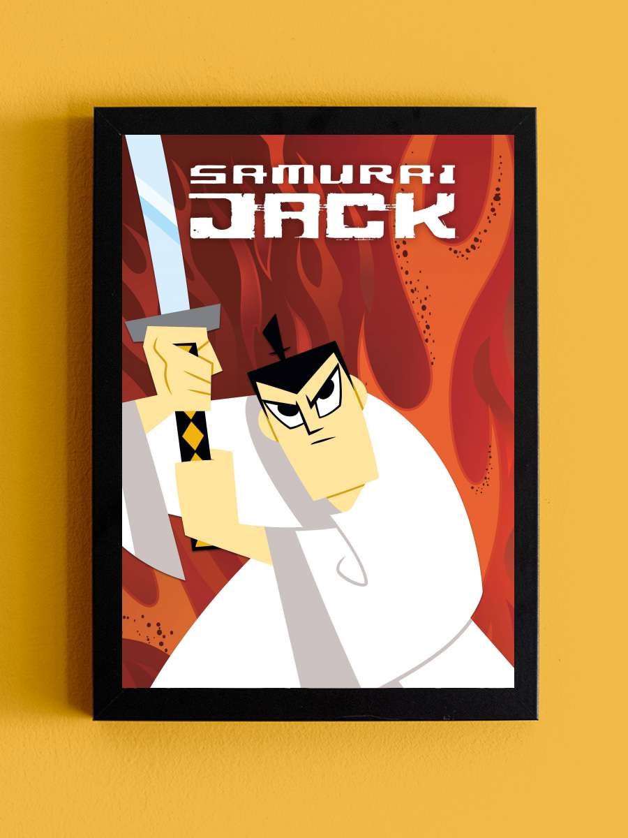 Samuray Jack - Samurai Jack Dizi Tablo Siyah Çerçeveli Dizi Poster Duvar Tablo