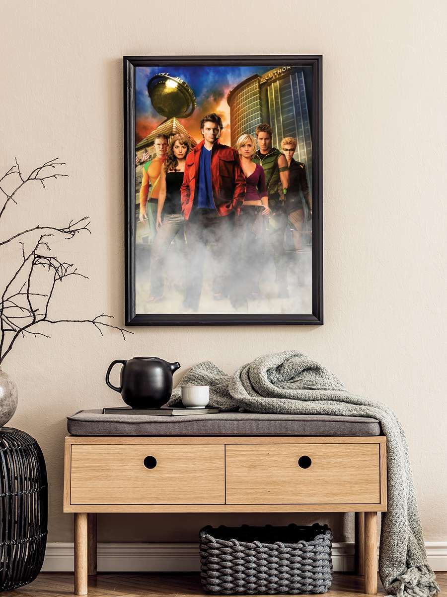 Smallville Dizi Tablo Siyah Çerçeveli Dizi Poster Duvar Tablo