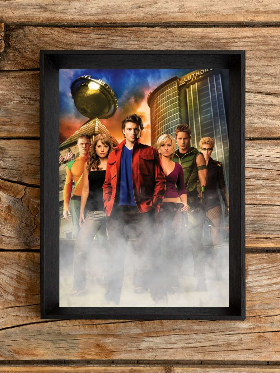 Smallville Dizi Tablo Siyah Çerçeveli Dizi Poster Duvar Tablo