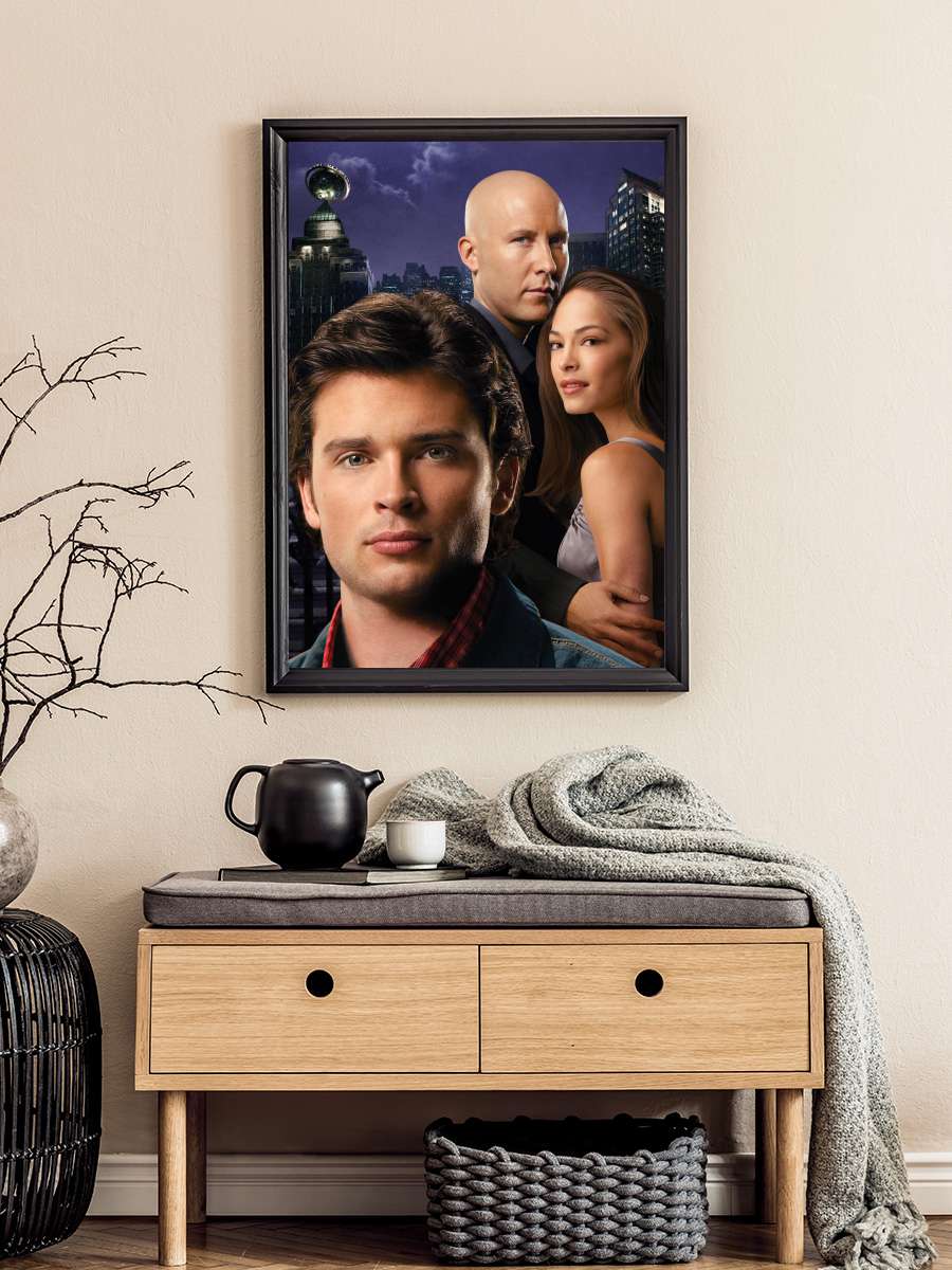 Smallville Dizi Tablo Siyah Çerçeveli Dizi Poster Duvar Tablo