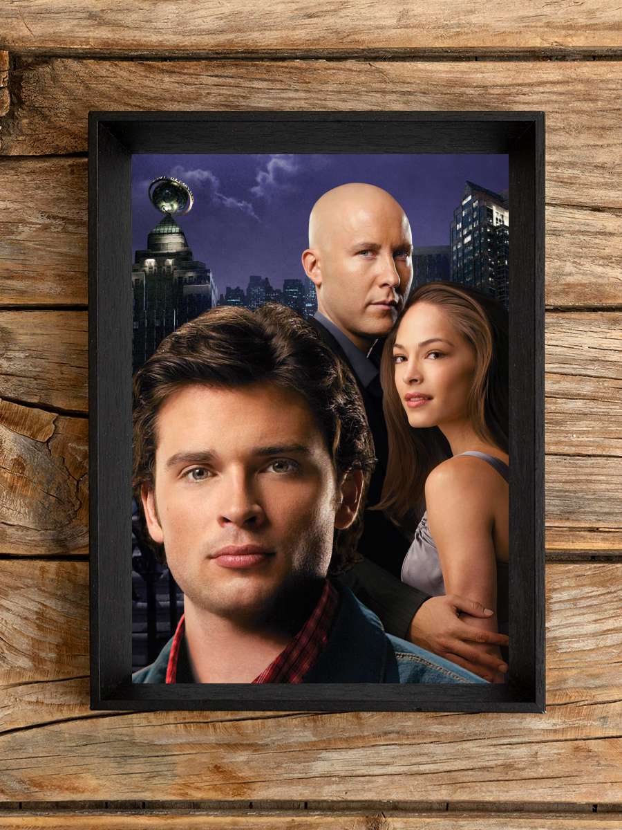 Smallville Dizi Tablo Siyah Çerçeveli Dizi Poster Duvar Tablo