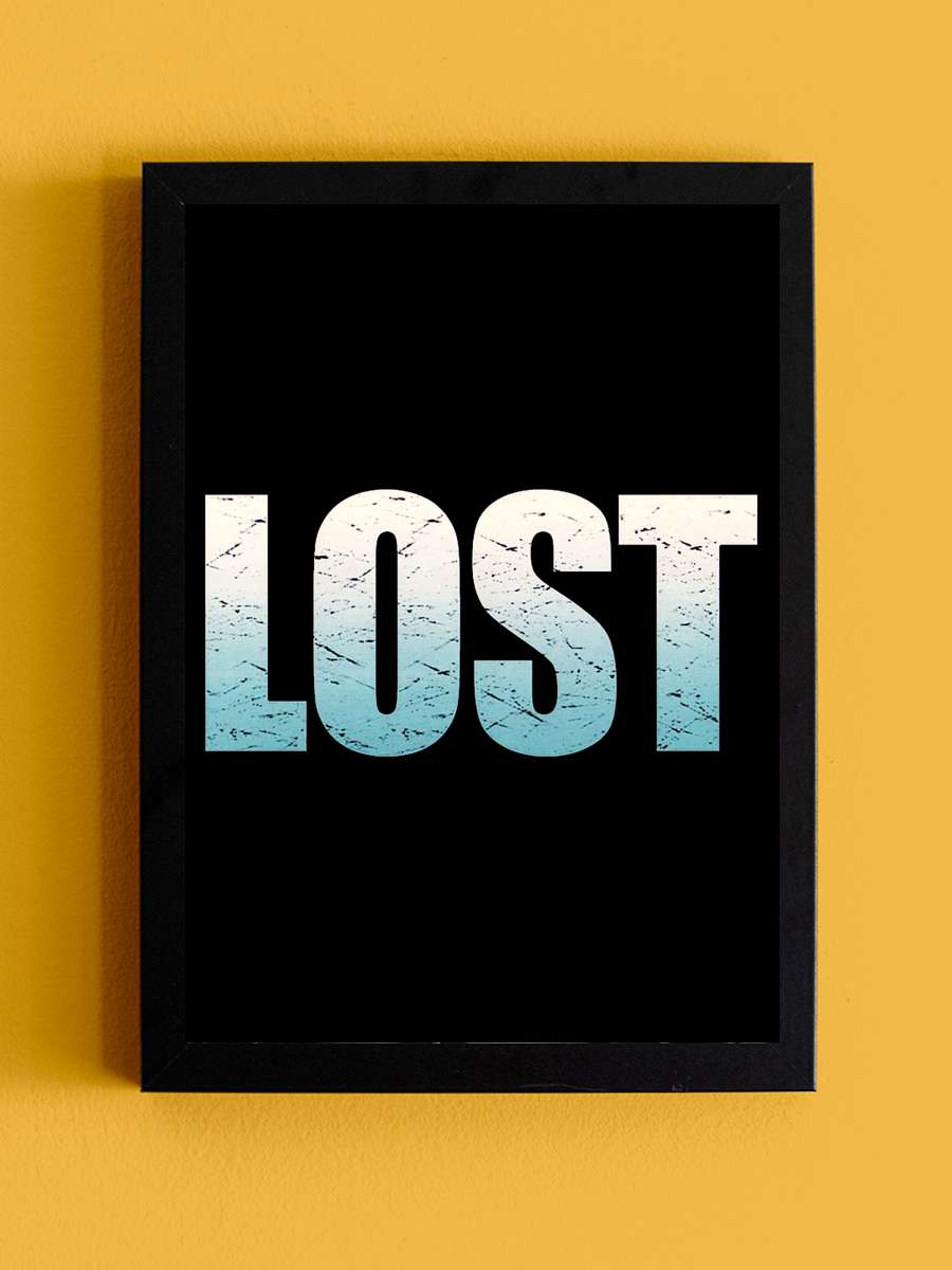 Lost Dizi Tablo Siyah Çerçeveli Dizi Poster Duvar Tablo