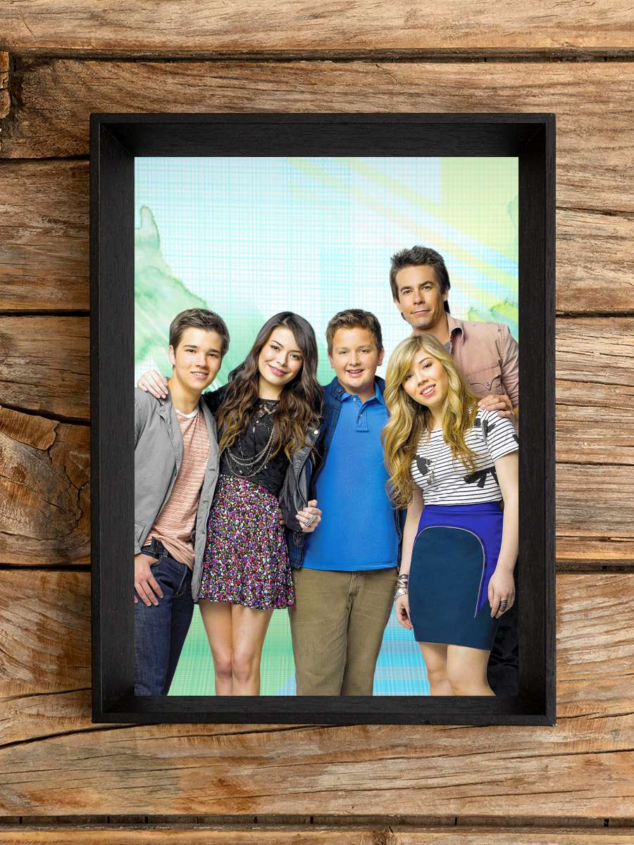 iCarly Dizi Tablo Siyah Çerçeveli Dizi Poster Duvar Tablo