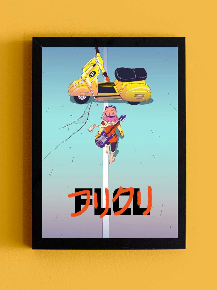 フリクリ Dizi Tablo Siyah Çerçeveli Dizi Poster Duvar Tablo