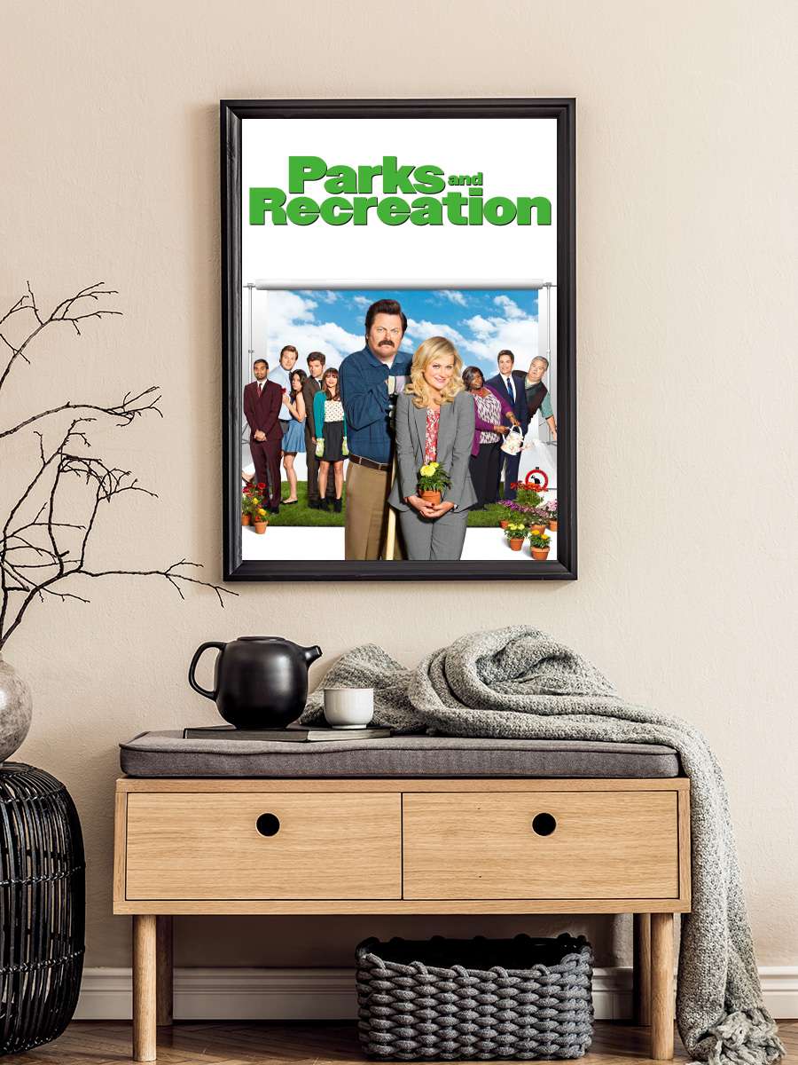 Parks and Recreation Dizi Tablo Siyah Çerçeveli Dizi Poster Duvar Tablo