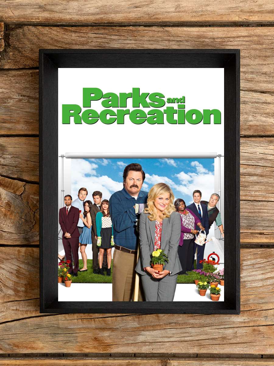 Parks and Recreation Dizi Tablo Siyah Çerçeveli Dizi Poster Duvar Tablo
