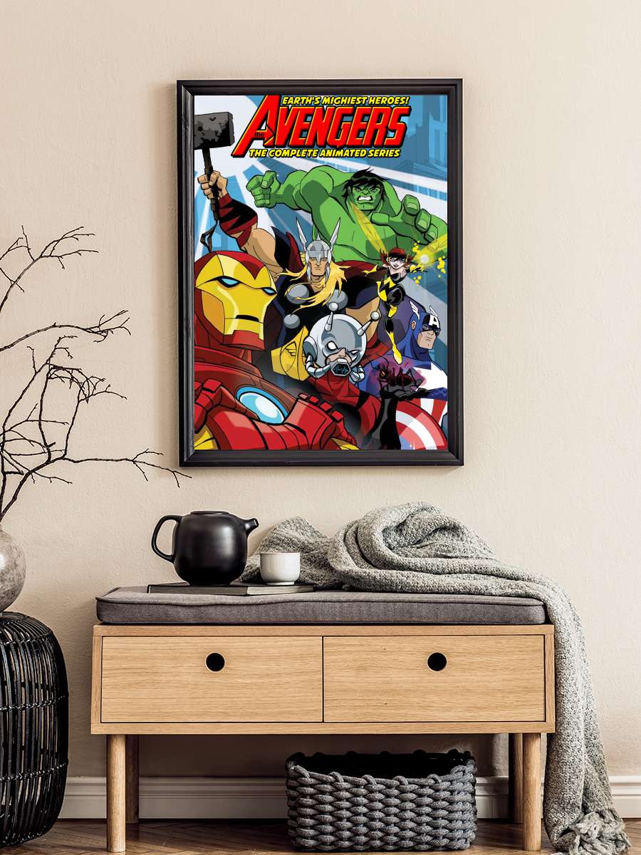 The Avengers: Earth's Mightiest Heroes Dizi Tablo Siyah Çerçeveli Dizi Poster Duvar Tablo