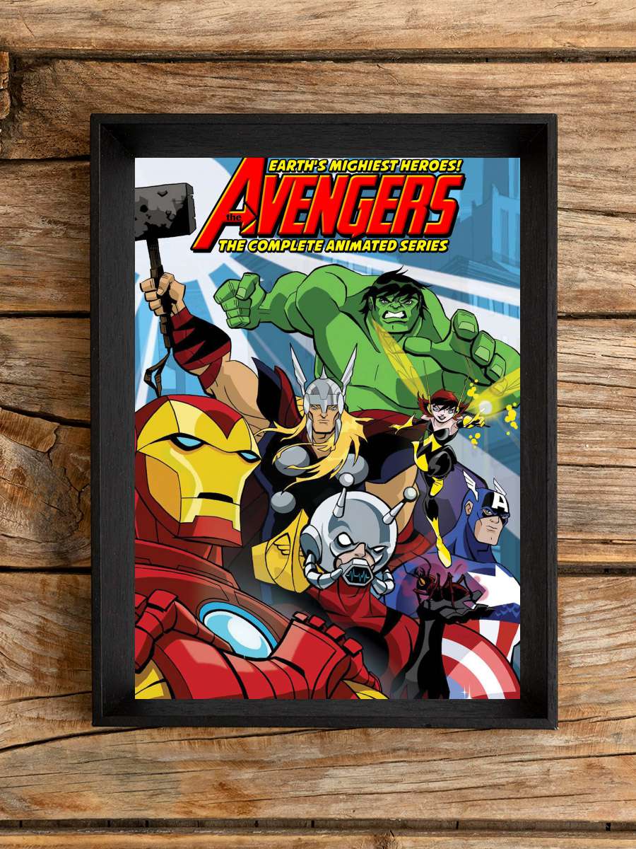 The Avengers: Earth's Mightiest Heroes Dizi Tablo Siyah Çerçeveli Dizi Poster Duvar Tablo