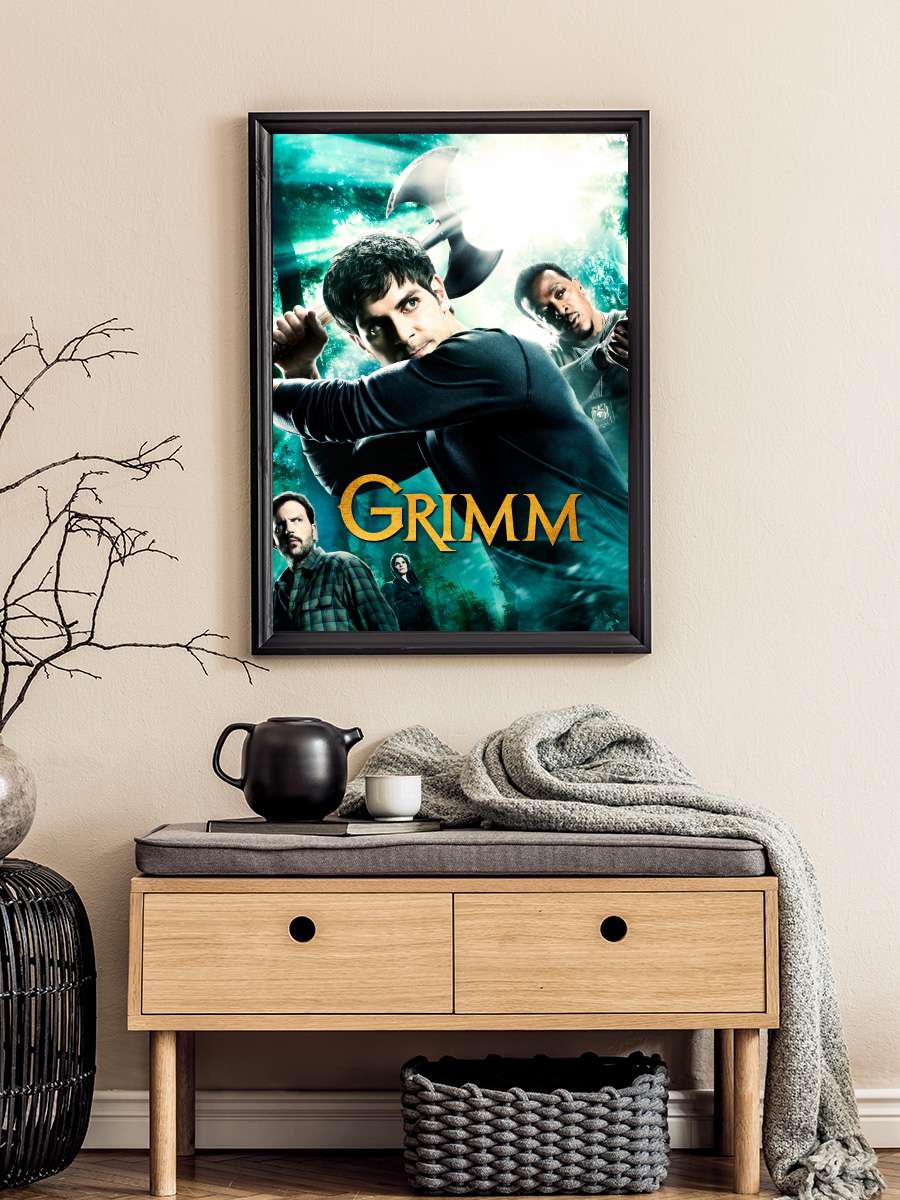 Grimm Dizi Tablo Siyah Çerçeveli Dizi Poster Duvar Tablo