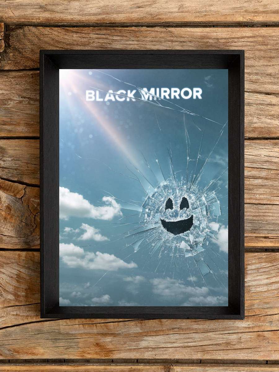 Black Mirror Dizi Tablo Siyah Çerçeveli Dizi Poster Duvar Tablo
