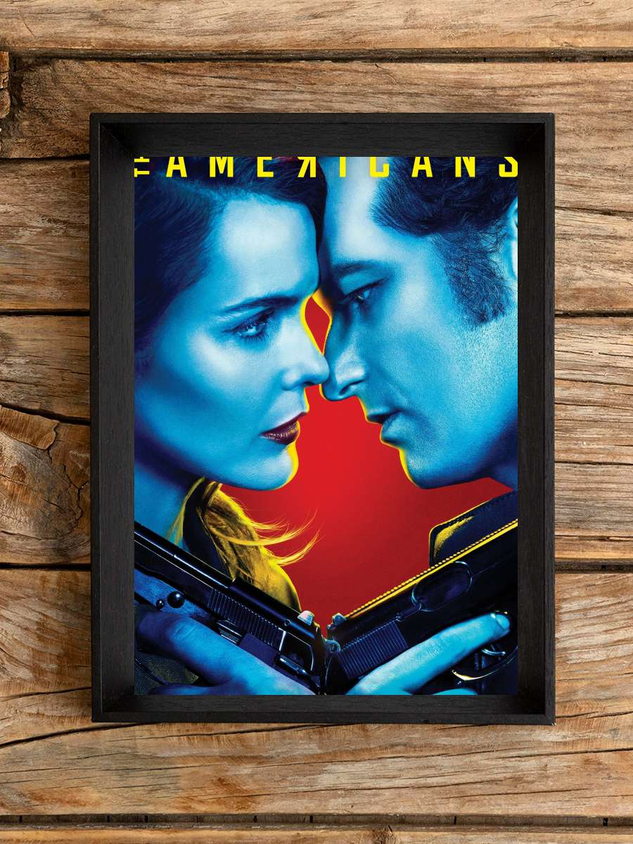 The Americans Dizi Tablo Siyah Çerçeveli Dizi Poster Duvar Tablo