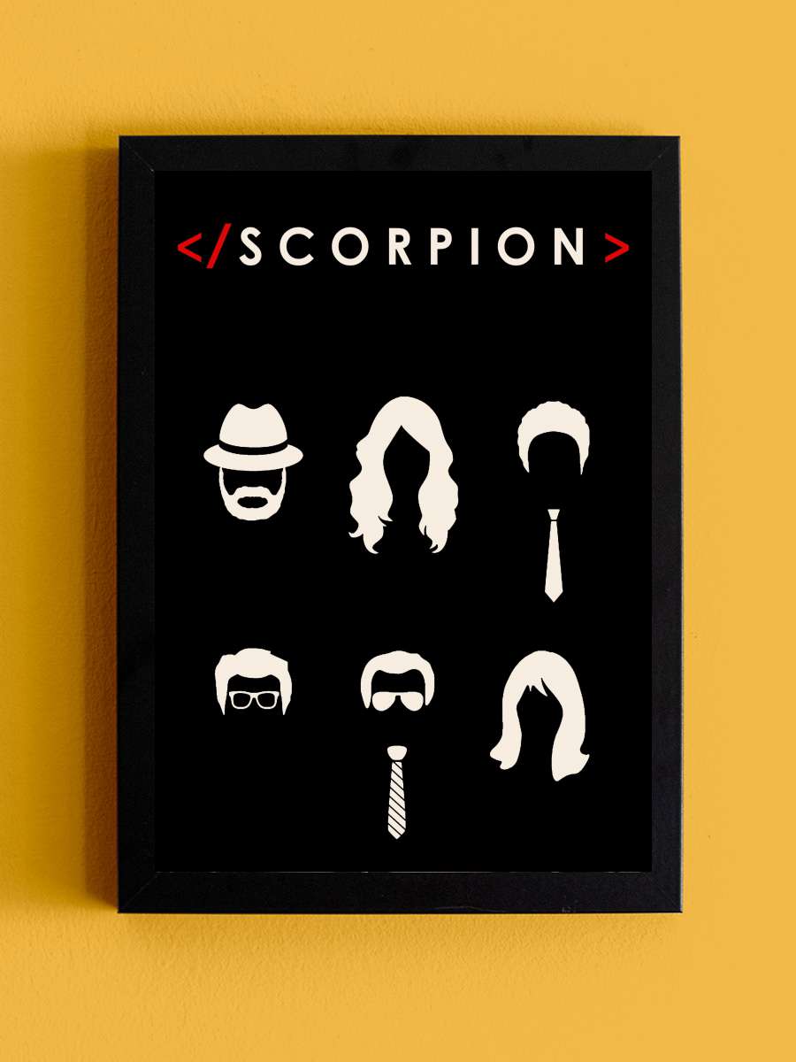Scorpion Dizi Tablo Siyah Çerçeveli Dizi Poster Duvar Tablo - En İyi Fiyatlarla