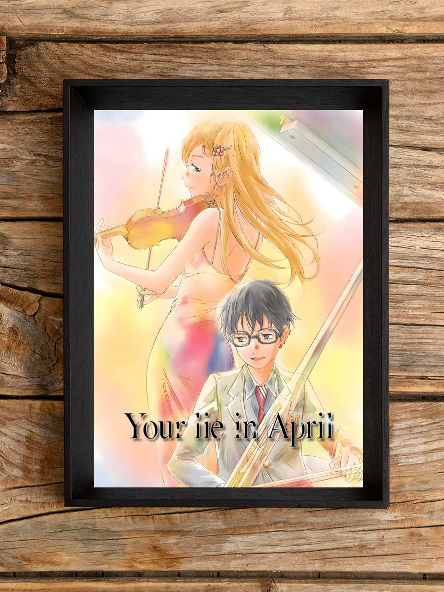 Your Lie in April - 四月は君の嘘 Dizi Tablo Siyah Çerçeveli Dizi Poster Duvar Tablo