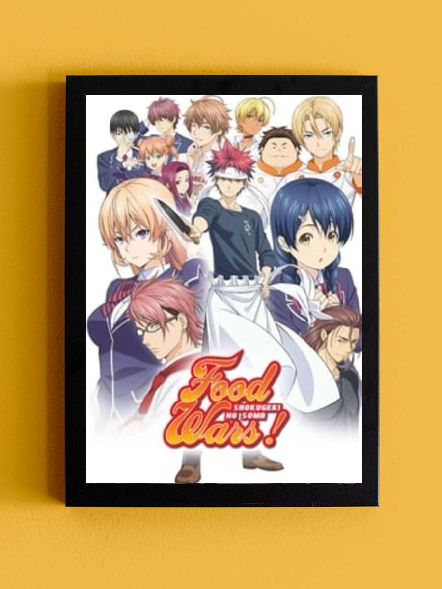 Shokugeki no Souma - 食戟のソーマ Dizi Tablo Siyah Çerçeveli Dizi Poster Duvar Tablo - En İyi Fiyatlarla