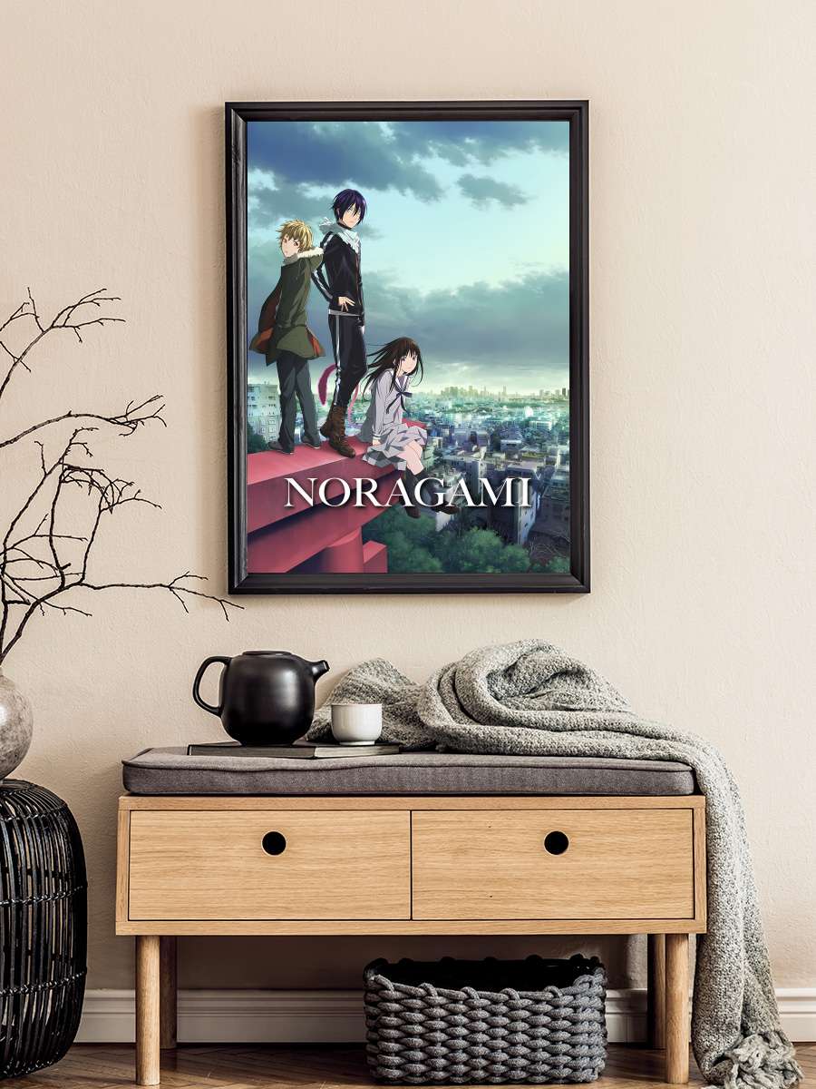 Noragami - ノラガミ Dizi Tablo Siyah Çerçeveli Dizi Poster Duvar Tablo