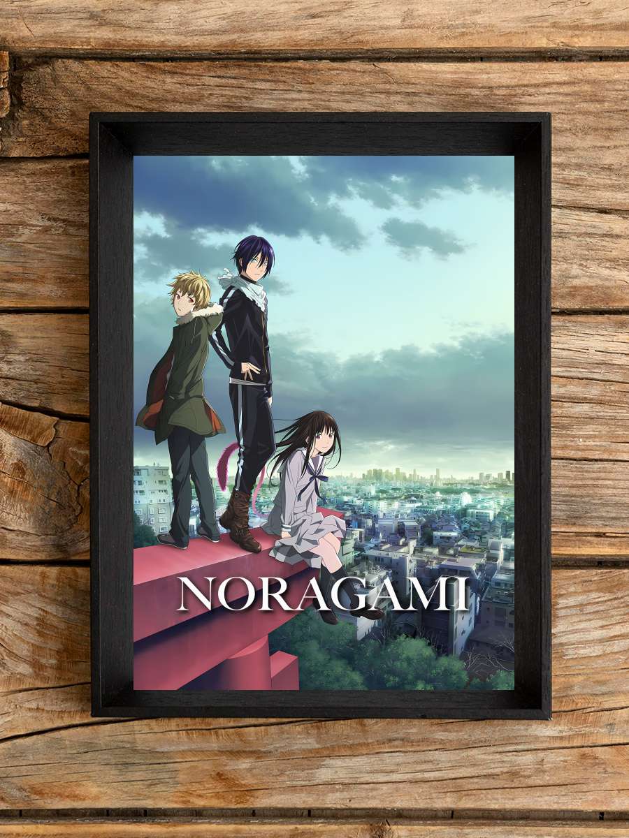 Noragami - ノラガミ Dizi Tablo Siyah Çerçeveli Dizi Poster Duvar Tablo