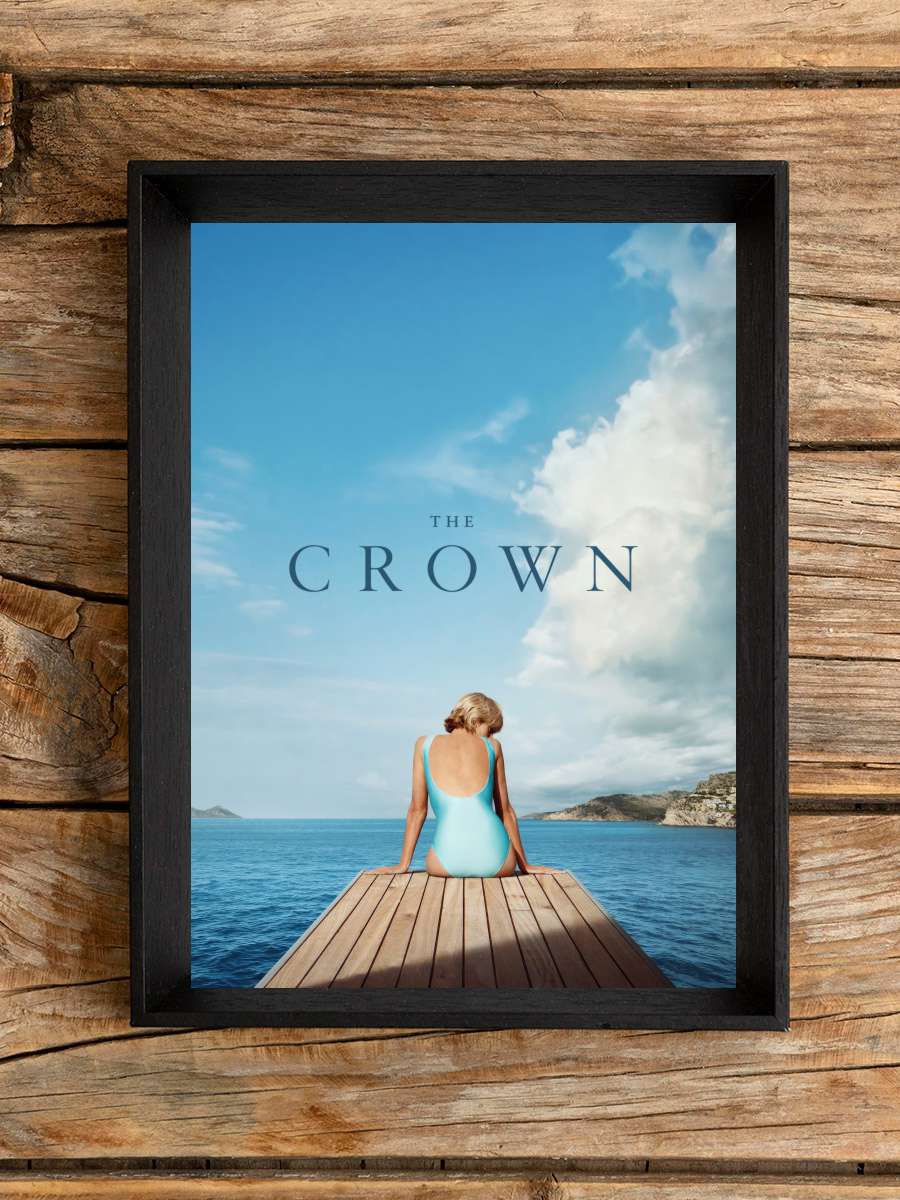 The Crown Dizi Tablo Siyah Çerçeveli Dizi Poster Duvar Tablo