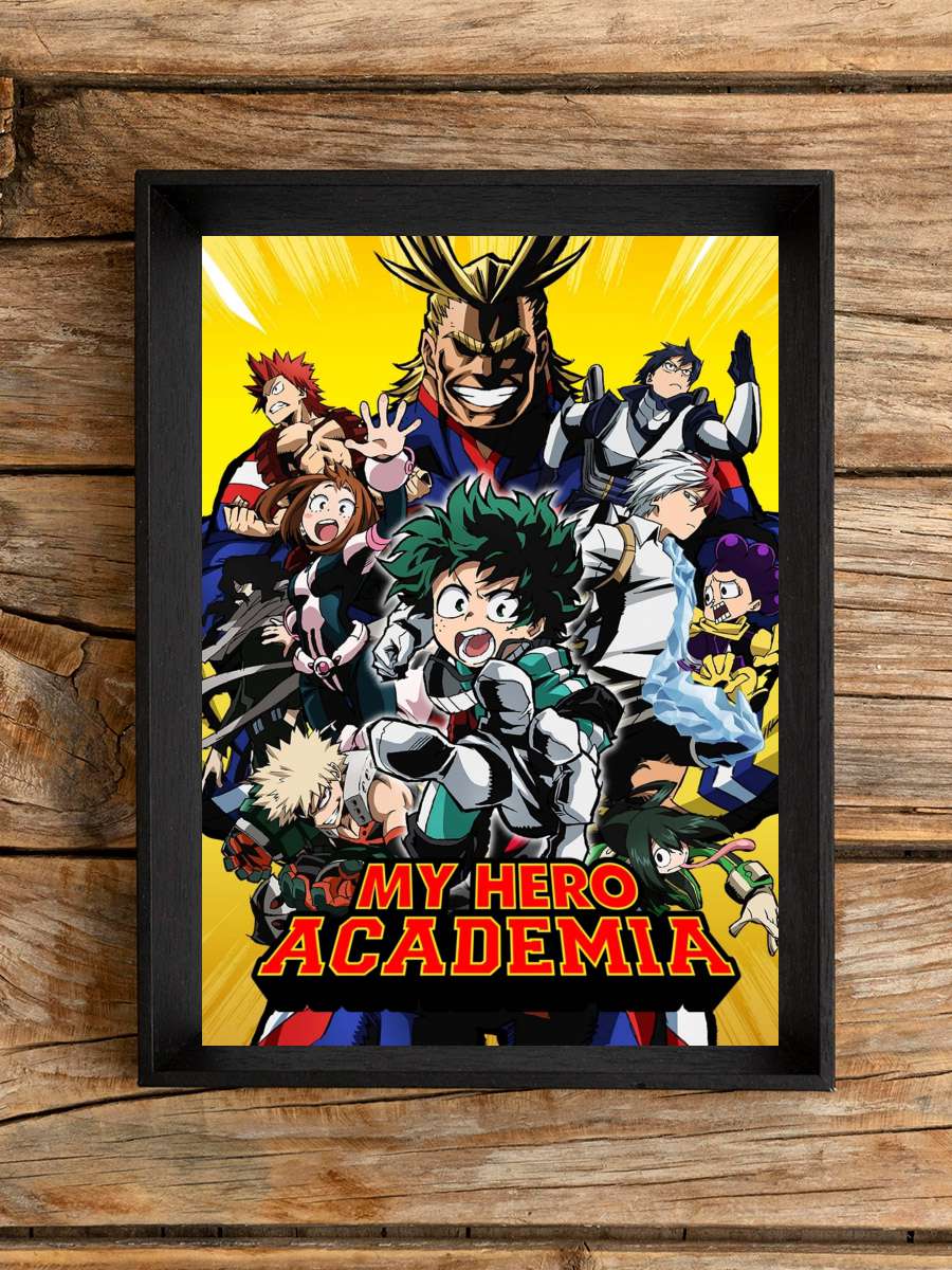 Kahramanlık Akademim - 僕のヒーローアカデミア Dizi Tablo Siyah Çerçeveli Dizi Poster Duvar Tablo