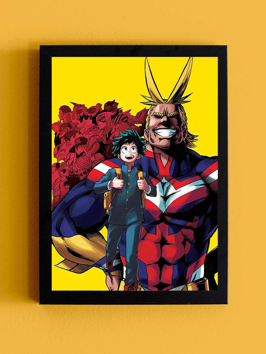 Kahramanlık Akademim - 僕のヒーローアカデミア Dizi Tablo Siyah Çerçeveli Dizi Poster Duvar Tablo - En İyi Fiyatlarla