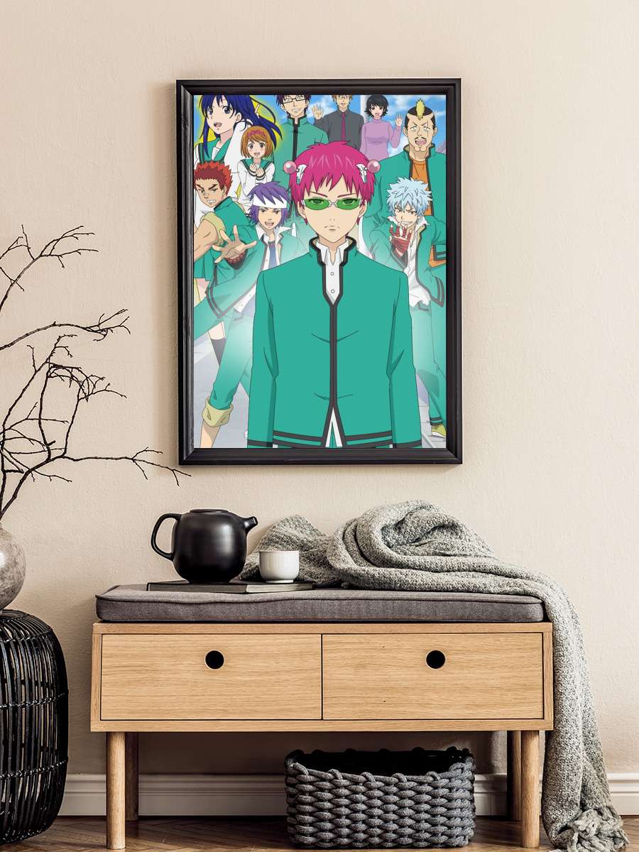 Saiki Kusuo no Ψ-nan - 斉木楠雄のΨ難 Dizi Tablo Siyah Çerçeveli Dizi Poster Duvar Tablo